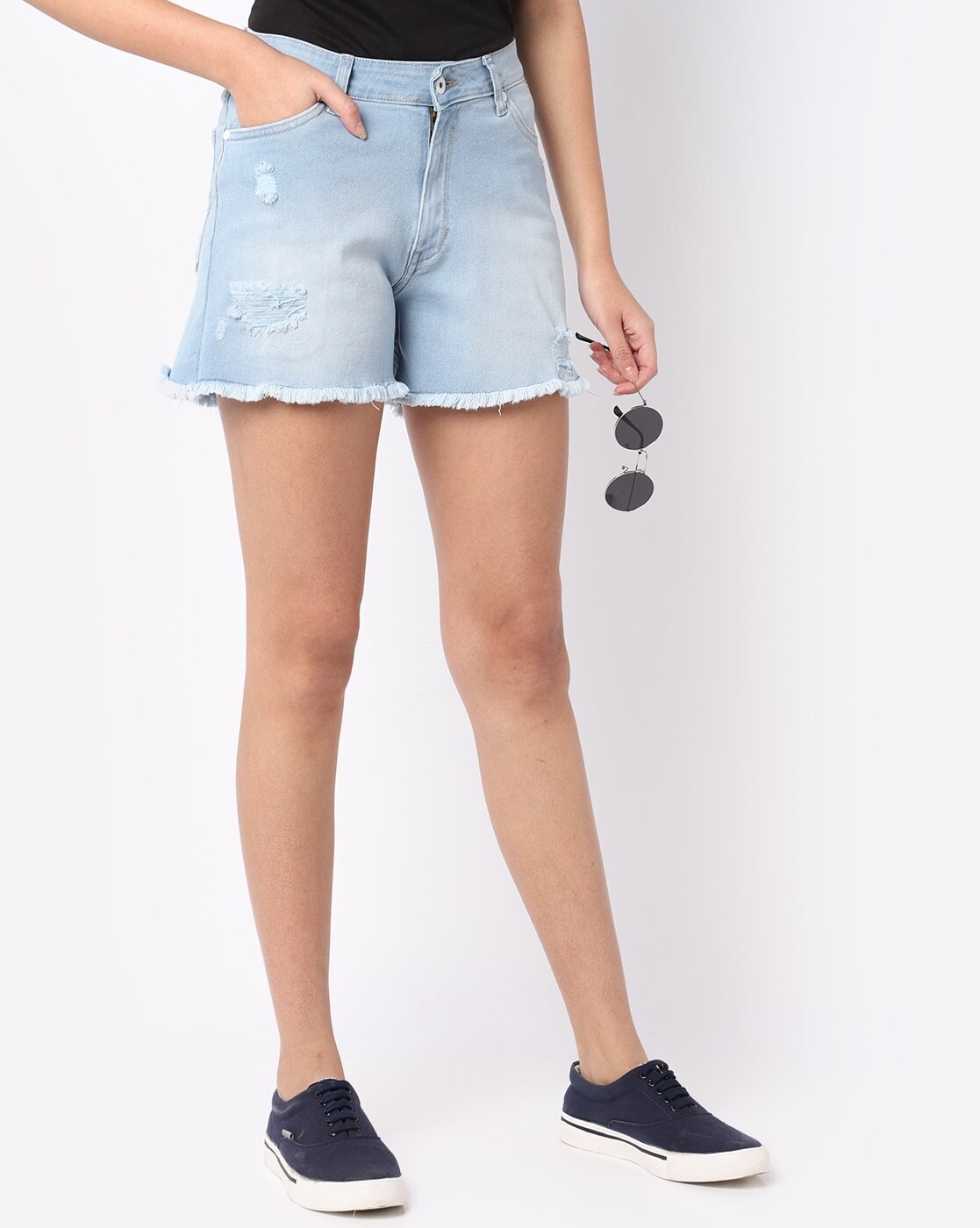 Pepe Jeans Denim Shorts in Azure Blue Womens Clothing Shorts Jean and denim shorts 