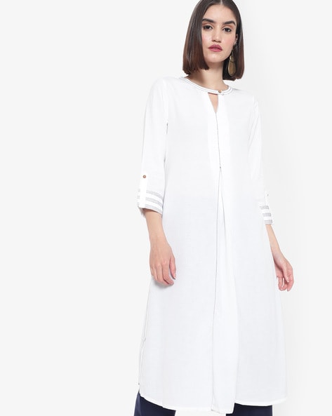 Buy Black,White Kurtas for Women by Jaipur Kurti Online | Ajio.com