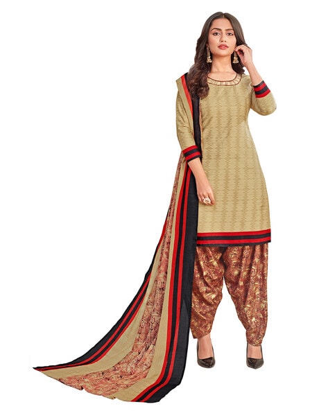 Printed Unstitched Dress Material Price in India