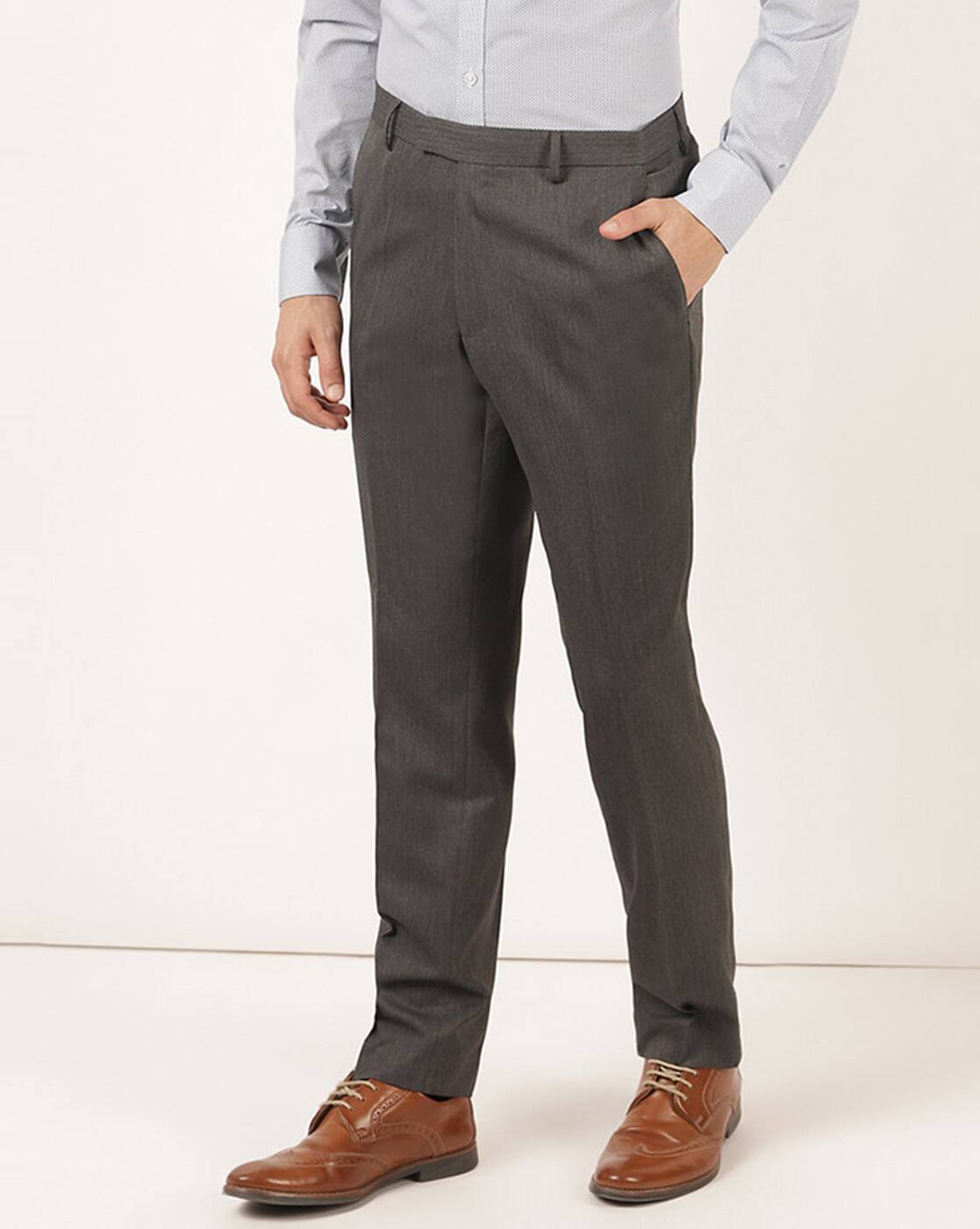 Grey Trousers \u0026 Pants for Men by Marks 