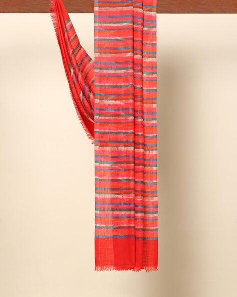 Amritsar Woven Pure Wool Striped Shawl Price in India