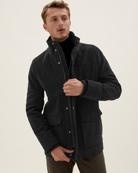 Buy Black Jackets Coats for Men by Marks Spencer Online Ajio