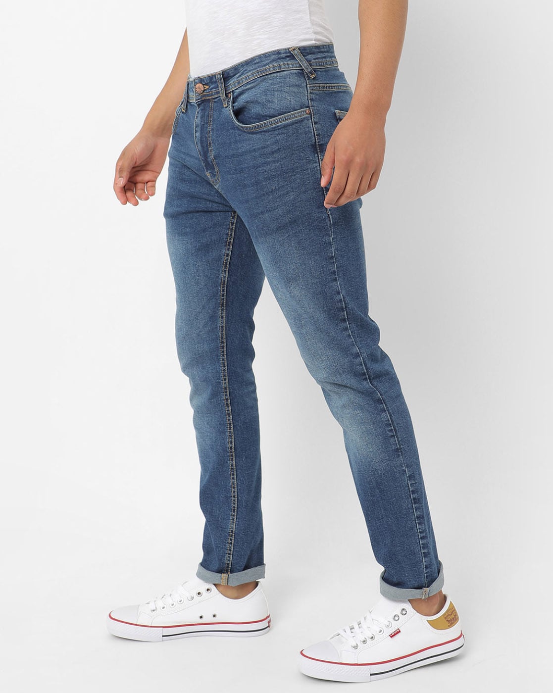 duck and cover tapered jeans