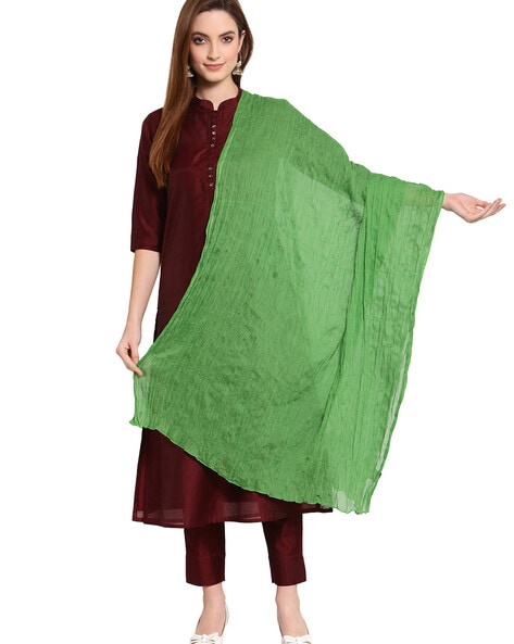 Crinkled Solid Stole Price in India