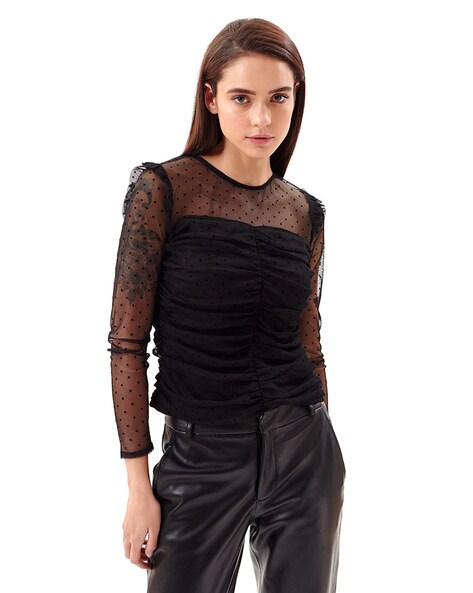 Buy Black Tops for Women by Cover Story Online