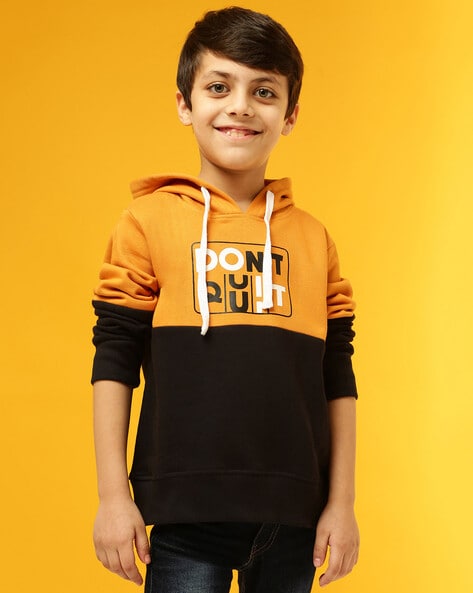 Yellow hoodie store for boys