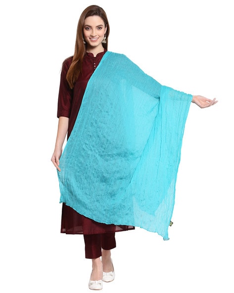 Crinkled Solid Stole Price in India