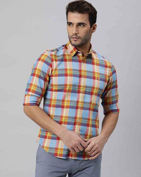 Rare Rabbit Checked Slim Fit Shirt 