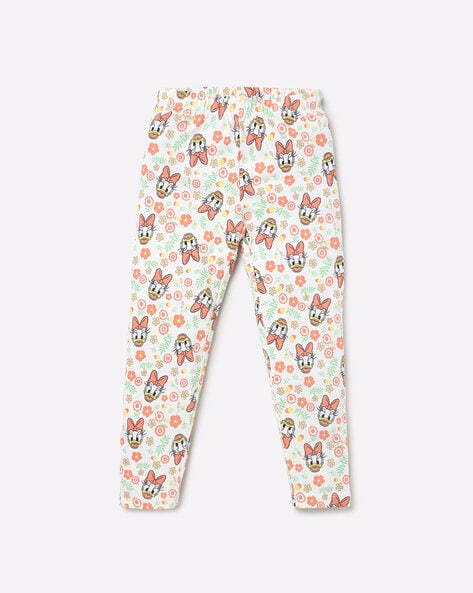 Donald Duck Print Leggings with Elasticated Waist