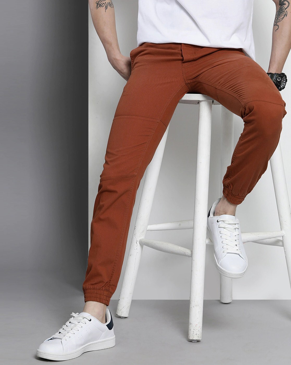 Buy Brown Trousers & Pants for Men by The Indian Garage Co Online