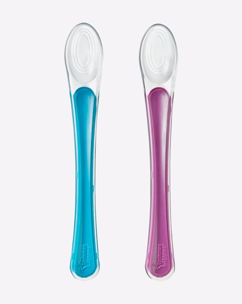 2 pack Baby Spoons Pink/Purple