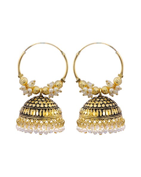 Indian GOLD Plated Oxidized Latest Design Jumka Jumki Earring Women Fashion
