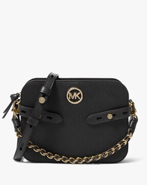 Michael Kors Black Rivington Large Flap Crossbody Bag, Best Price and  Reviews