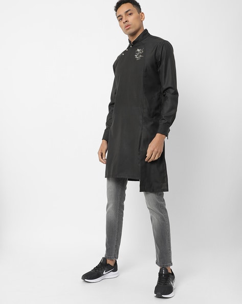 Buy Black Kurtas for Men by The Indian Garage Co Online Ajio