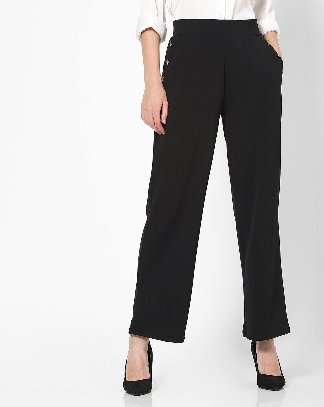 Buy Black Trousers \u0026 Pants for Women by 