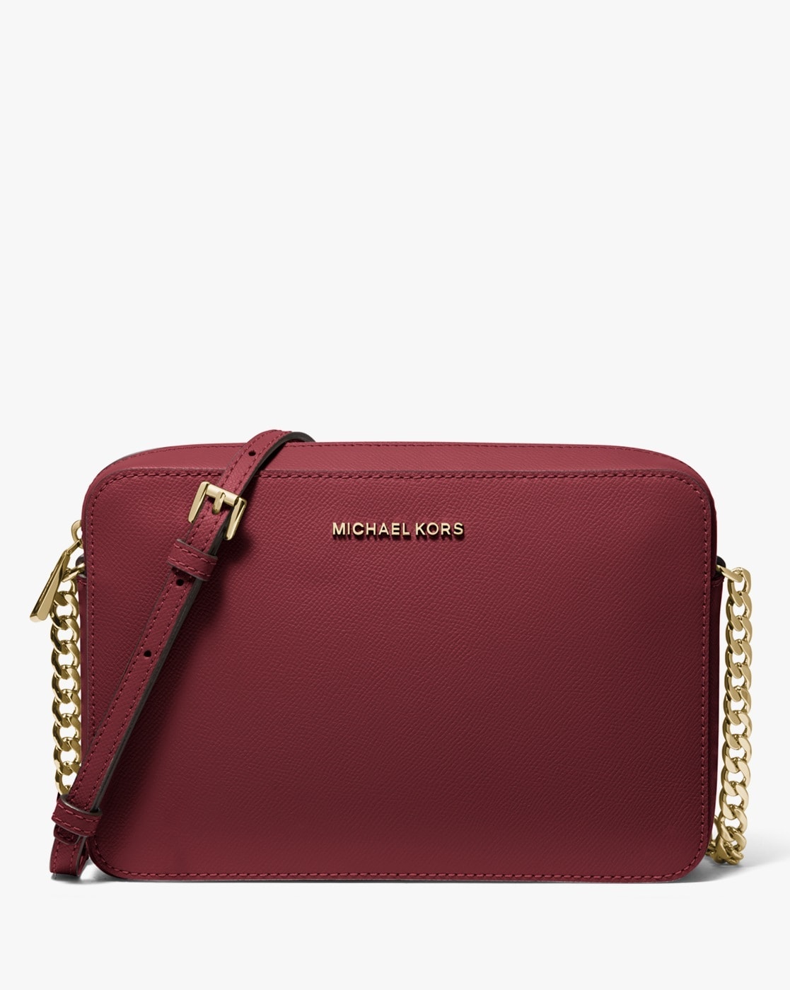 Michael Kors - Burgundy Leather Top Handle Crossbody Bag – Current Boutique