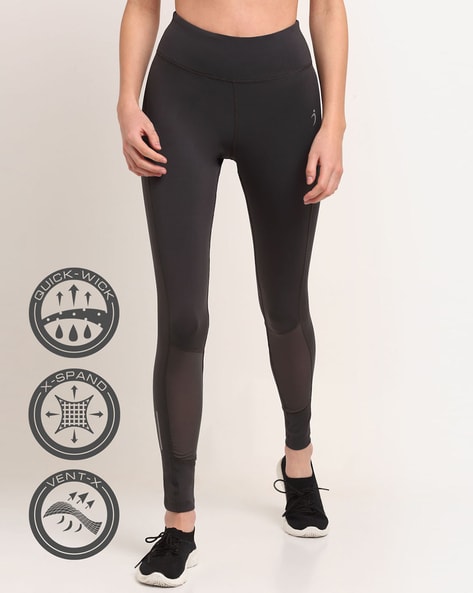 Buy Women's Stretchy Skinny Sheer mesh Insert Workout Leggings for Yoga, Gym  & Activewear Online at desertcartINDIA