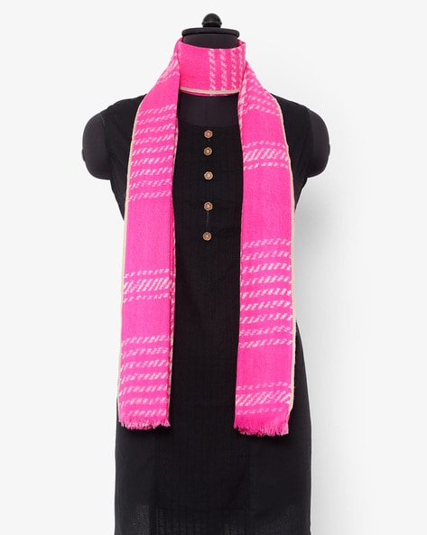 Striped Shawl with Fringes Price in India