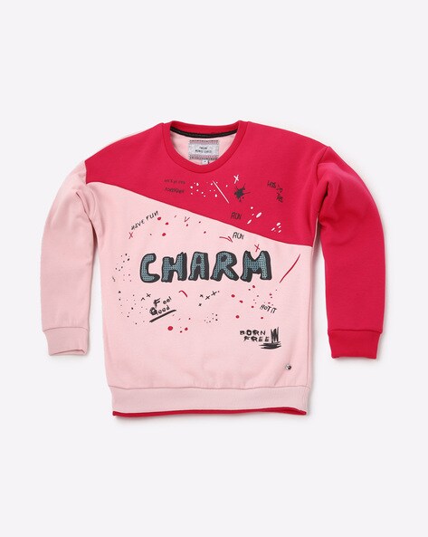 Buy Boys Pink Printed Sweatshirt Online in India - Monte Carlo