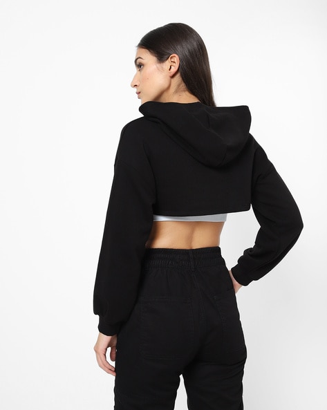 Bust clearance cropped hoodie