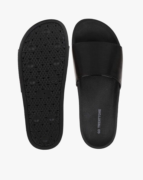 Full black flip flops hot sale