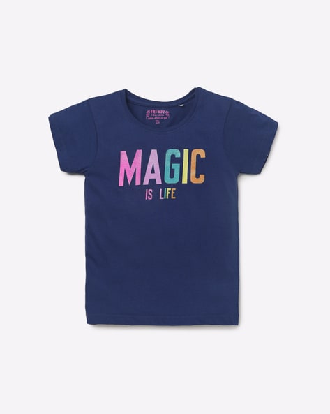 Buy Navy Blue Tshirts for Girls by KG FRENDZ Online