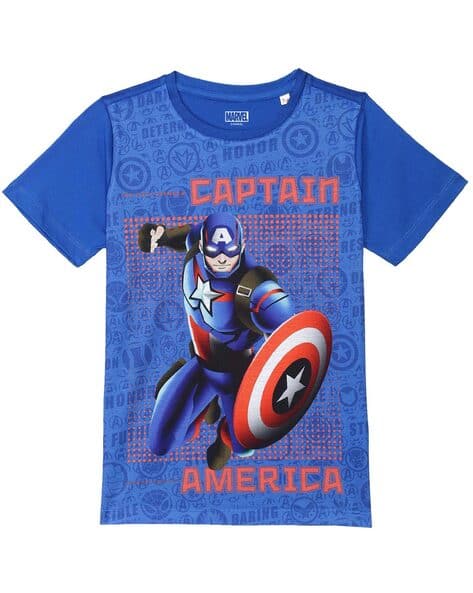Marvel Shirt Captain America Kids Shirt Buy Royal Blue Tshirts For