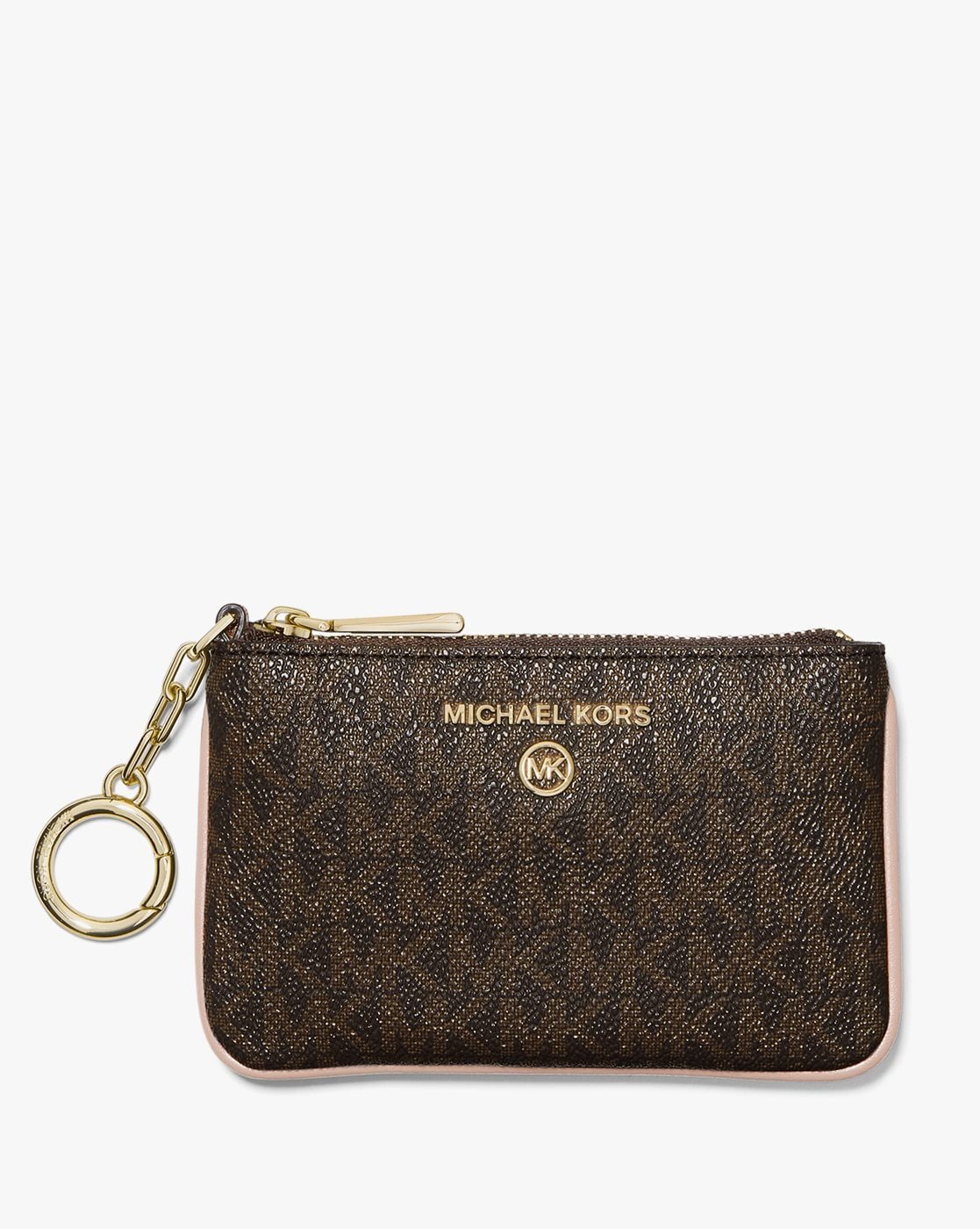 Buy Michael Kors Extra Small Logo Coin Pouch Brown Color