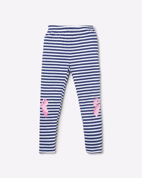 Striped Leggings With Elasaticated Waist