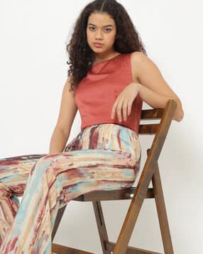 Printed Sleeveless Jumpsuit-image-22