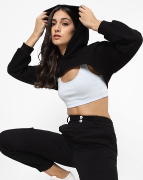 Bust hot sale crop hoodies