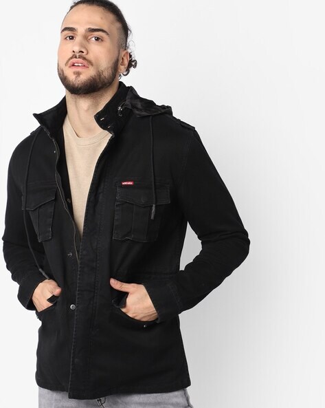 Tailored Mens Black Cotton Winter Jacket, Button at Rs 749/piece in Ludhiana