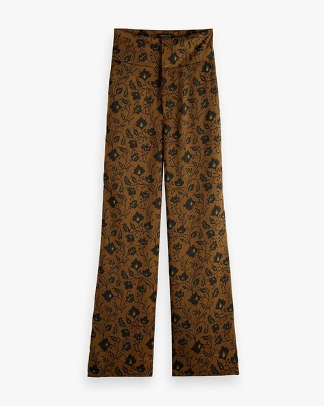 EMBROIDERED TROUSERS WITH TOPSTITCHING - Burnt orange | ZARA Spain