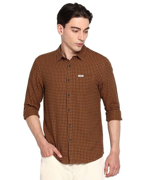 brown wrangler shirt