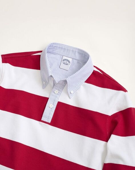 Tshirts For Men By Brooks Brothers, Red White Blue Rugby Jersey