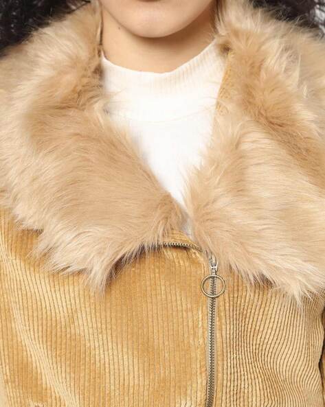 yellow jacket fur collar