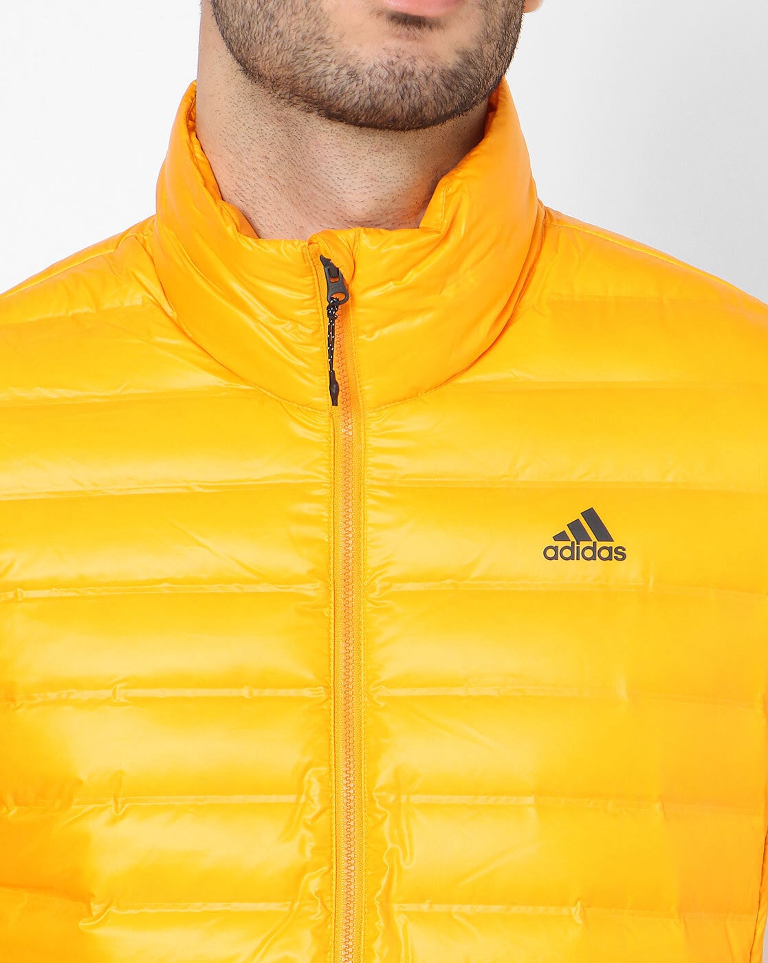 Adidas yellow puffer on sale jacket