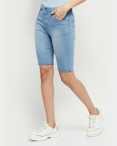 JDY by ONLY Blue Washed Denim Shorts