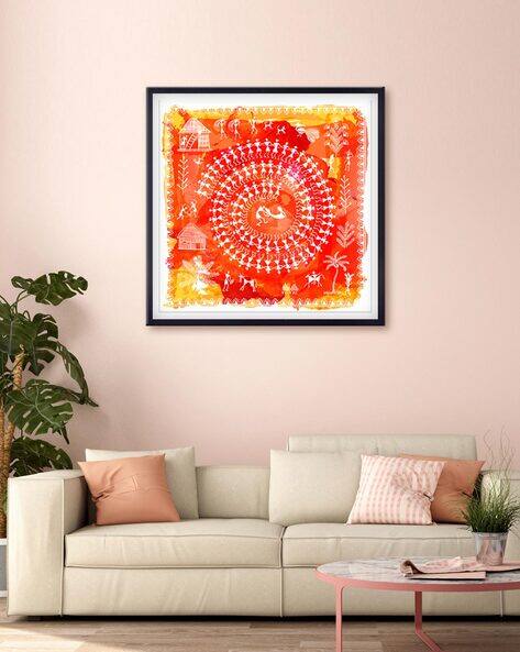 999store Tribal Printed Square Shaped Wall Art