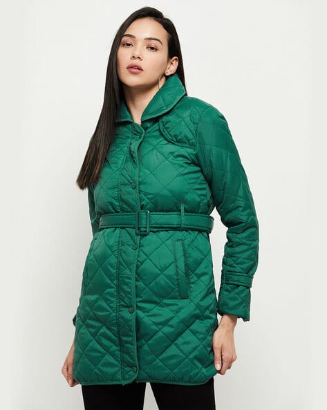 Quilted Jacket with Belt
