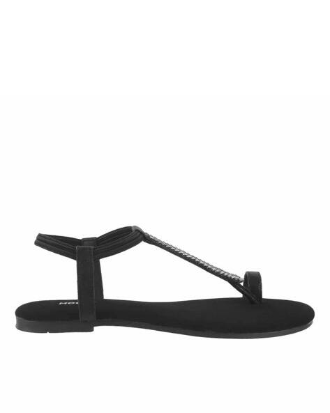 black jelly studded sandals