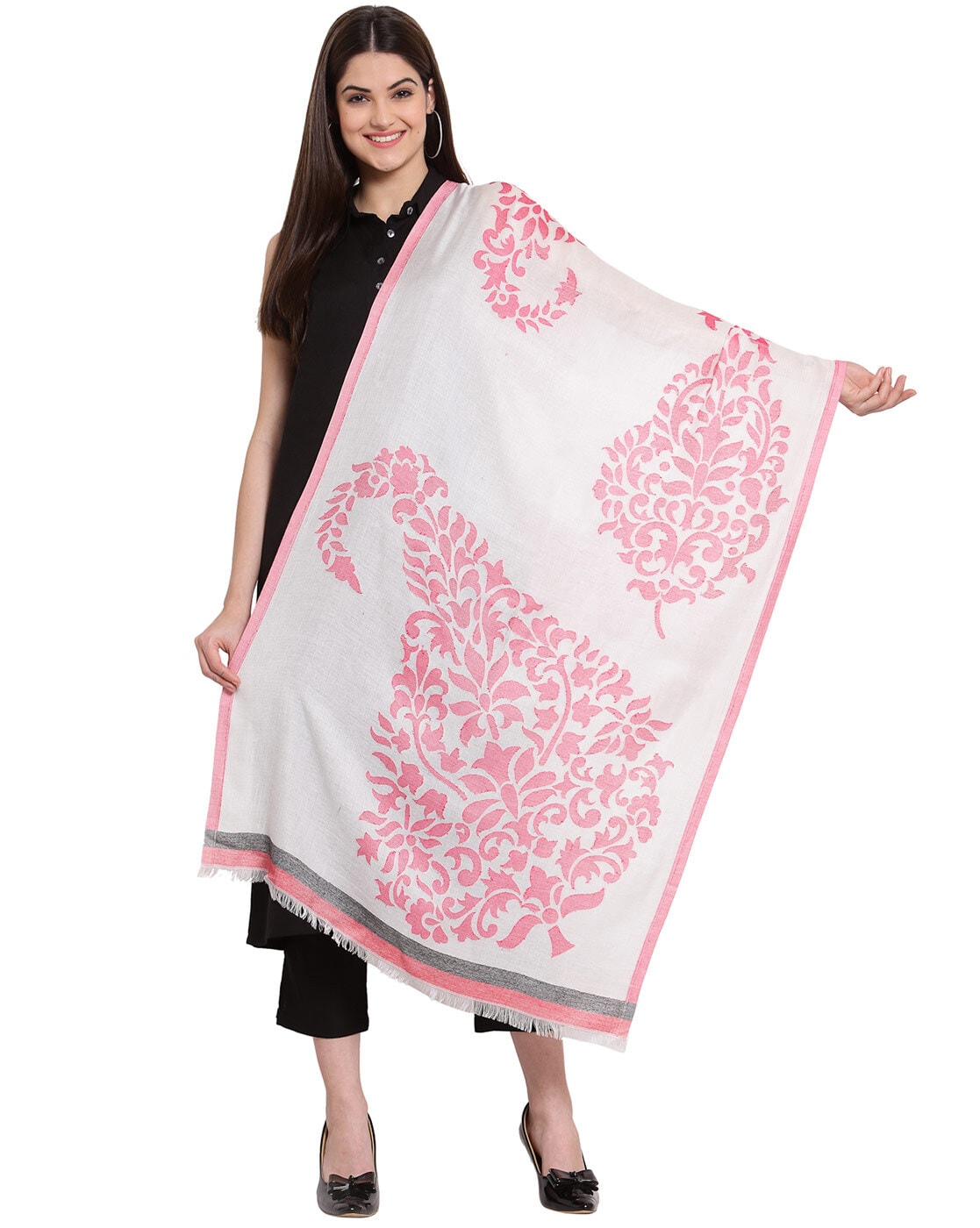 WOMEN FASHION Accessories Shawl Pink discount 98% NoName shawl Pink Single 