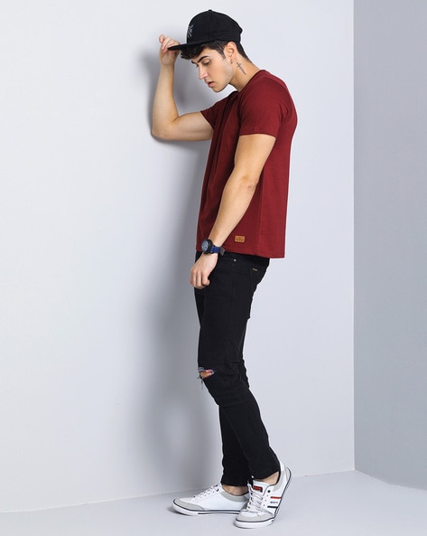 Buy Maroon Tshirts for Men by PAUL STREET Online 