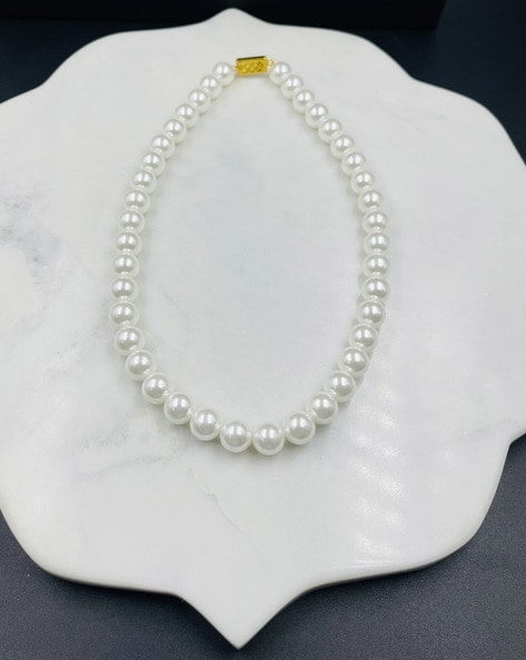 White Shell Pearl Women's Multilayer Choker Collar Baroque Pendant Necklace  16'' | eBay