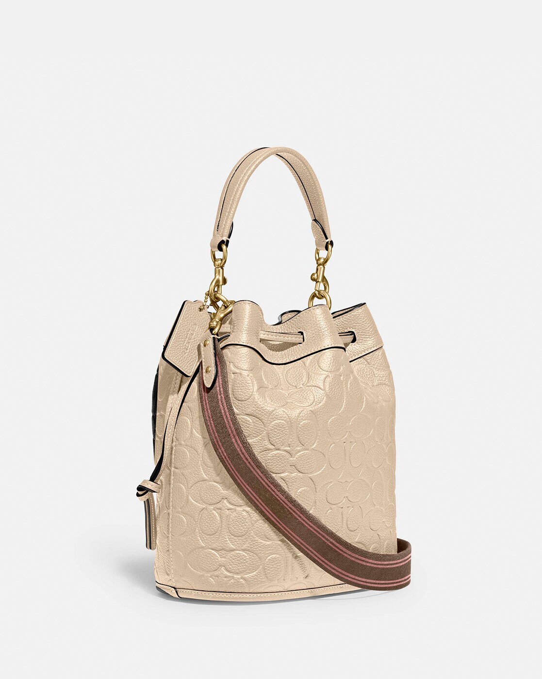 COACH FIELD BUCKET BAG WITH COLORBLOCK QUILTING AND COACH BADGE –