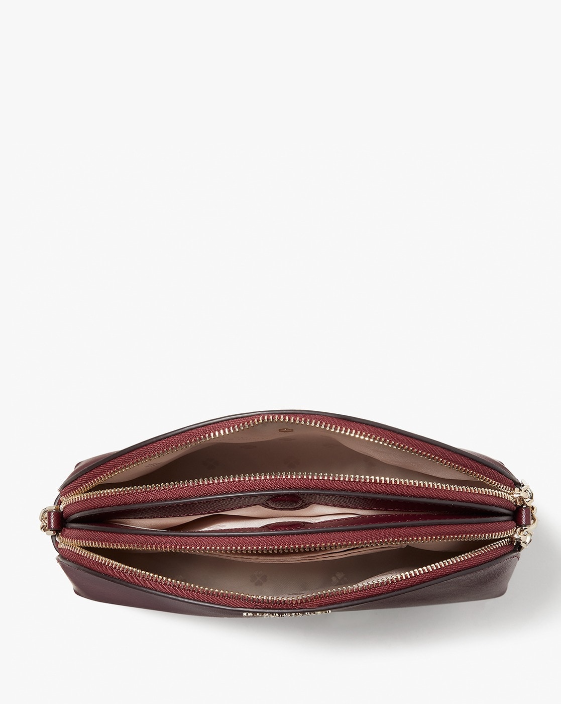 Buy KATE SPADE Spencer Double-Zip Dome Crossbody Bag | Burgundy Color Women  | AJIO LUXE