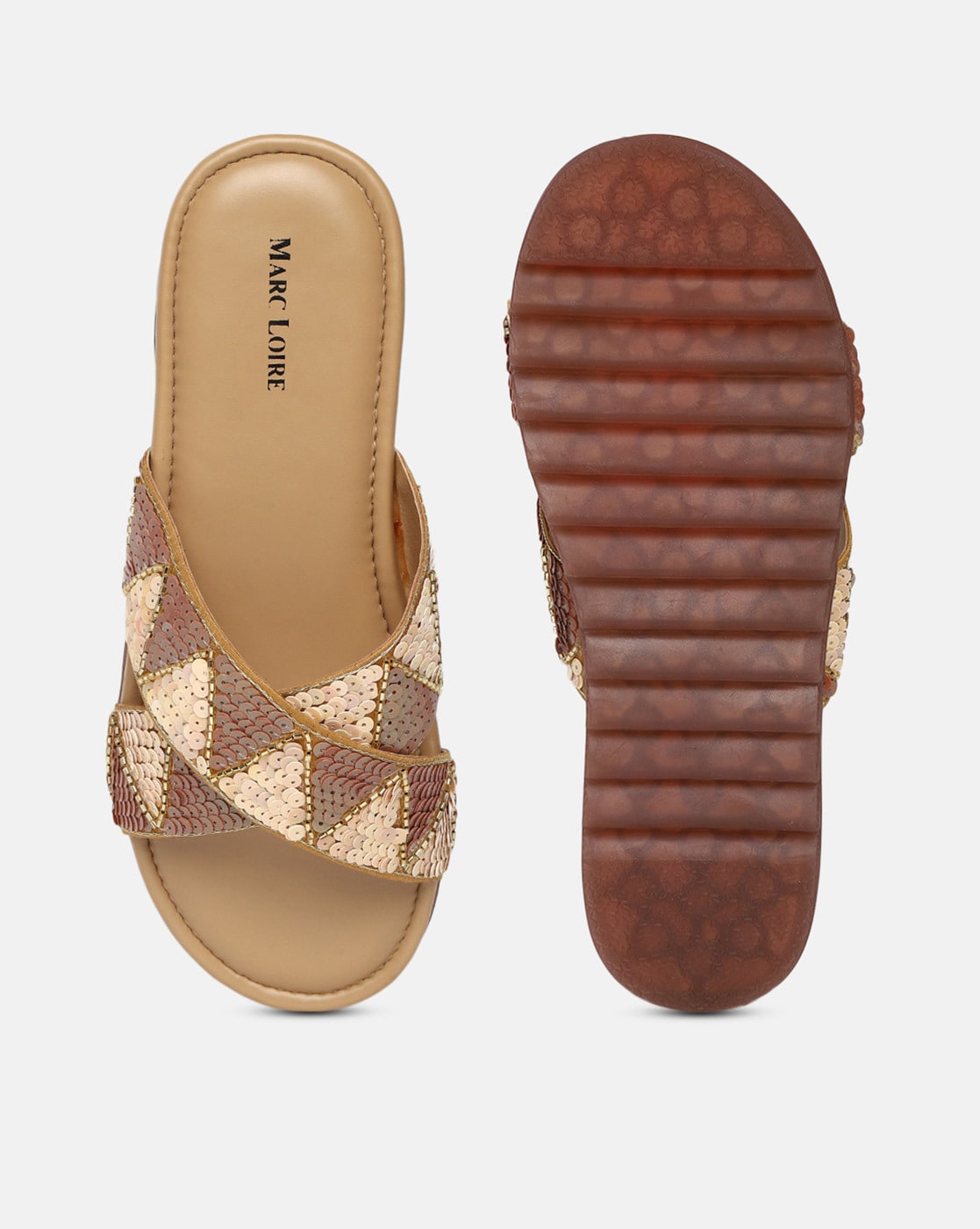 Buy Cream Flat Sandals for Women by Marc Loire Online