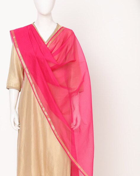Solid Dupatta with Border Price in India