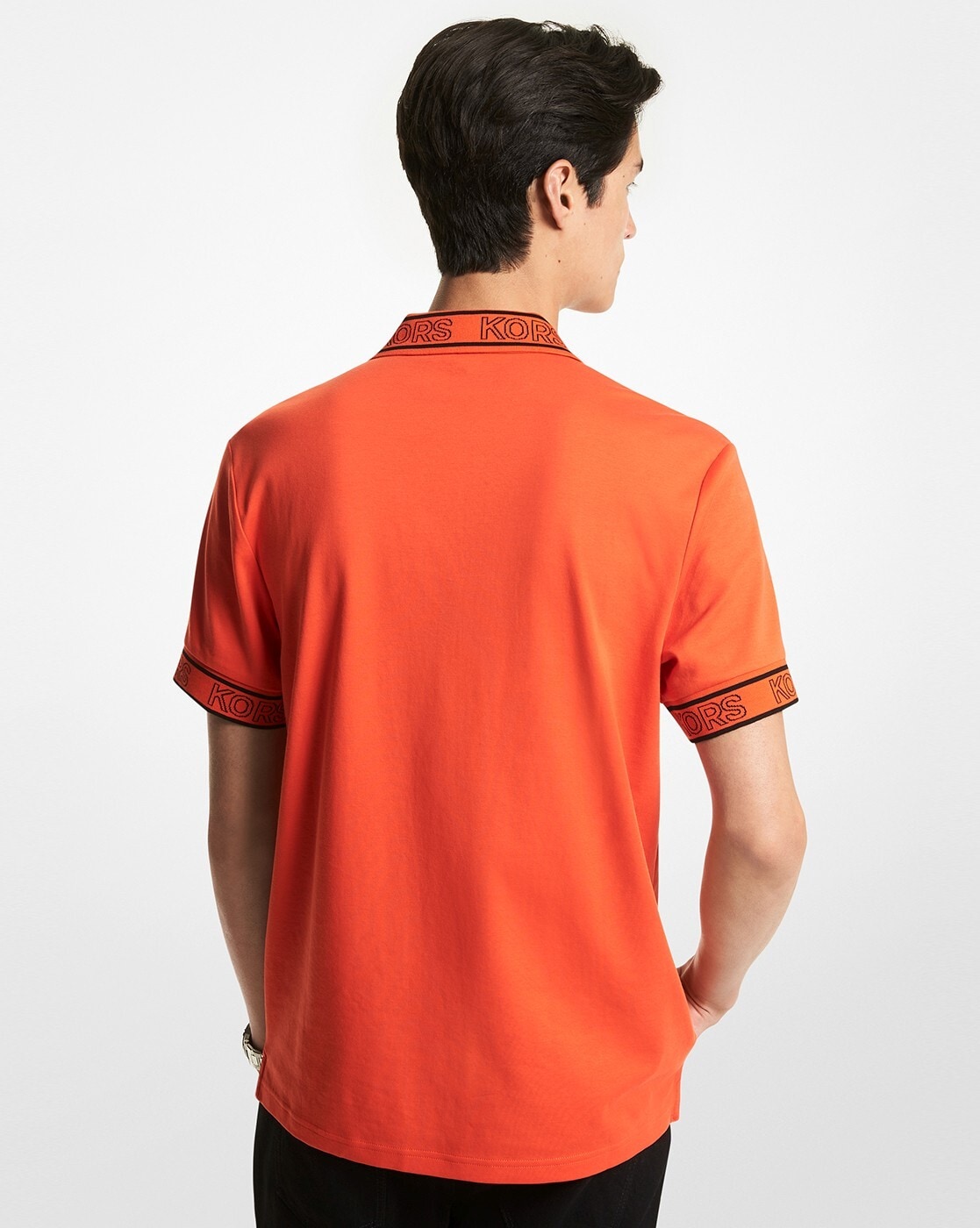 michael kors polo mens orange