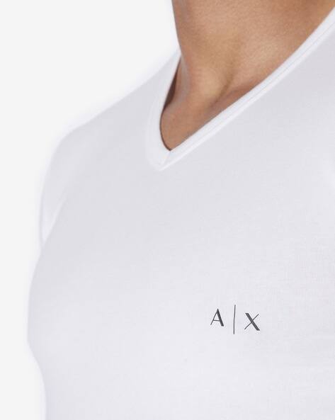 V Neck Armani T Shirt Pack Buy White Vests For Men By ARMANI